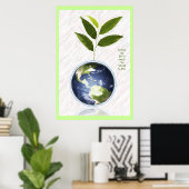 Saving the Earth - Poster de la frontière verte (Bureau à domicile)