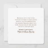 SAVIOR KING Elegant Brons Christelijk Kerstmis Kaart (Achterkant)