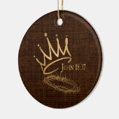 SAVIOR KING Elegant Brons/Goud Kerstmis Keramisch Ornament (Links)