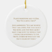 SAVIOR KING Elegant Brons/Goud Kerstmis Keramisch Ornament (Achterkant)