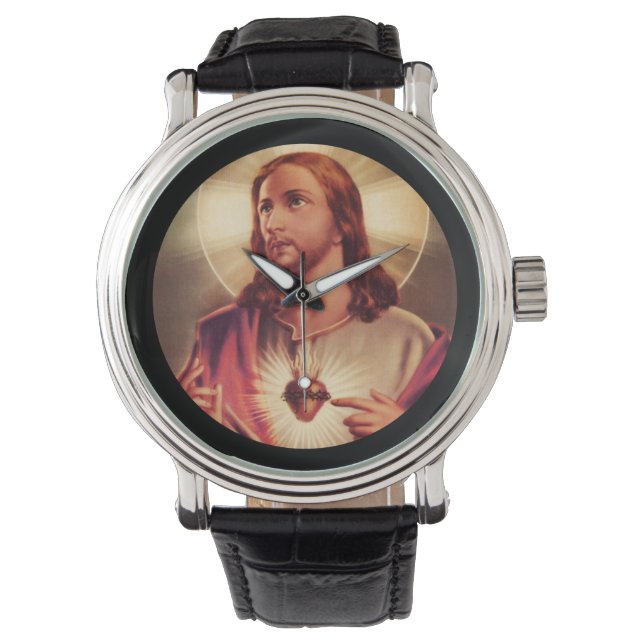 Savior met Eyes in de richting van de hemel Horloge (Voorkant)