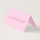 Savoir cancer du sein script rose Place Card (Front)
