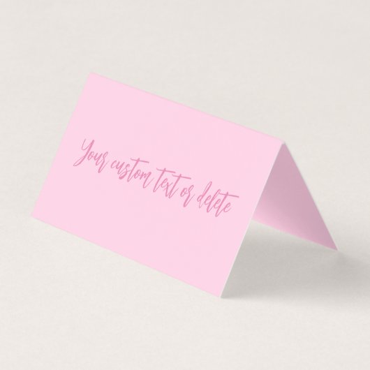 Savoir cancer du sein script rose Place Card (Front)