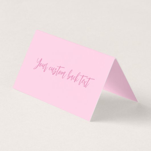 Savoir cancer du sein script rose Place Card (Back)