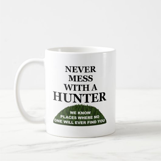 Savoir Où Vous Cacher Chasse Amusante Mug (Gauche)