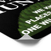 Savoir où vous cacher Drôle Chasse Poster noir (Coin)