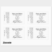 Savon artisanal noir et blanc | Étiquette cadeau (Feuille)