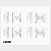 Savon artisanal noir et blanc | Étiquette cadeau (Feuille)