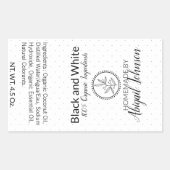 Savon artisanal noir et blanc | Étiquette cadeau (Devant)
