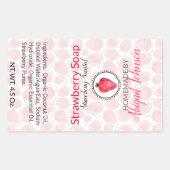 Savon aux fraises | Étiquette artisanal artisanal (Devant)