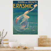 Savon De Beauté Erasmic France Poster vintage 1912 (Cuisine)