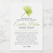 Savon de beauté étiquette palme tropicale logo ou  (Étiquettes simples)