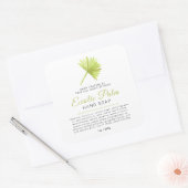 Savon de beauté étiquette palme tropicale logo ou (Enveloppe)