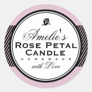 SAVON DE ROSE ET AUTOCOLLANT DE BOUGIE