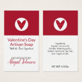 Savon fait main pour la Saint-Valentin Red Heart (Devant & derrière)