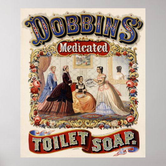 Savon hygiénique pour les dobbins - Poster vintage (Devant)