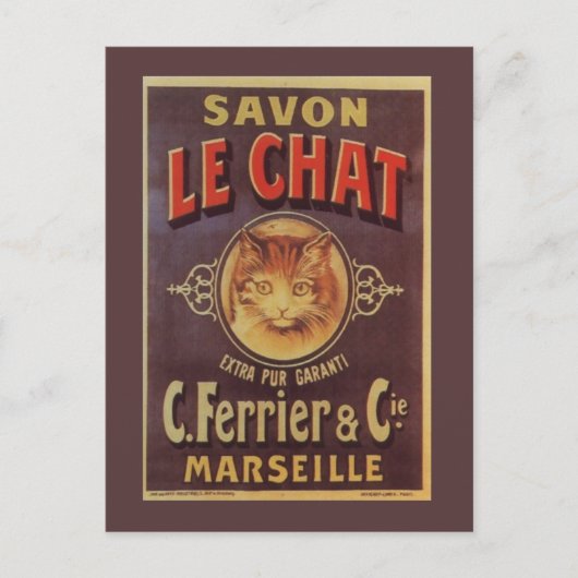 Savon Le Chat Fine - Franse zeep Briefkaart (Voorkant)