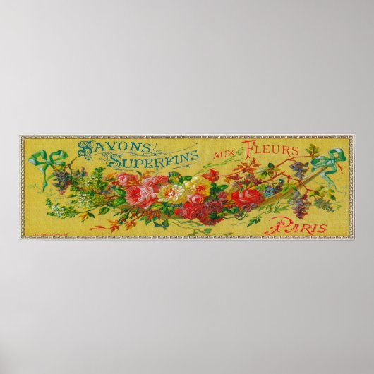 Savon Superfins Soap LabelParis, Frankrijk Poster (Voorkant)