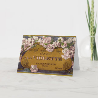 Savon une carte de voeux de Violette de La