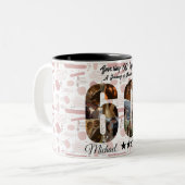 Savoring 60 years Photo Collage Mug - Nom personna (Devant gauche)