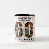 Savoring 60 years Photo Collage Mug - Nom personna (Centre)