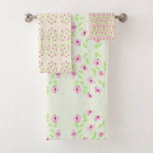 Savoureux Ensemble De Serviettes Florales Rose