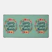 Savourez les moments simples Citation florale Boho (Recto)