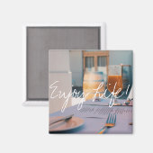 Savourez un Jus de Vie Restaurant Menu Magnet (Recto/Verso)