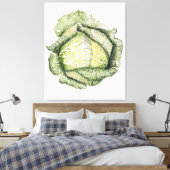 Savoy Cabbage Canvas Afdruk (Insitu (Slaapkamer))