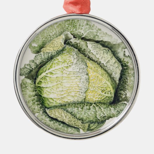 Savoy Cabbage Metalen Ornament (Voorkant)