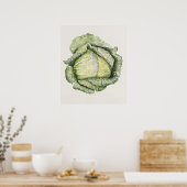 Savoy Cabbage Poster (Keuken)