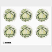 Savoy Cabbage Ronde Sticker (Vel)