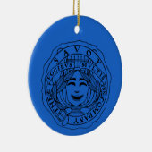 Savoy ceramic ornament blue (Rechts)