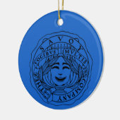 Savoy ceramic ornament blue (Links)