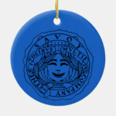 Savoy ceramic ornament blue (Achterkant)