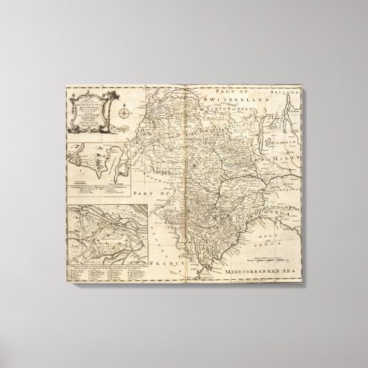 Savoy, Piemont, Montferrat Canvas Afdruk (Voorkant)