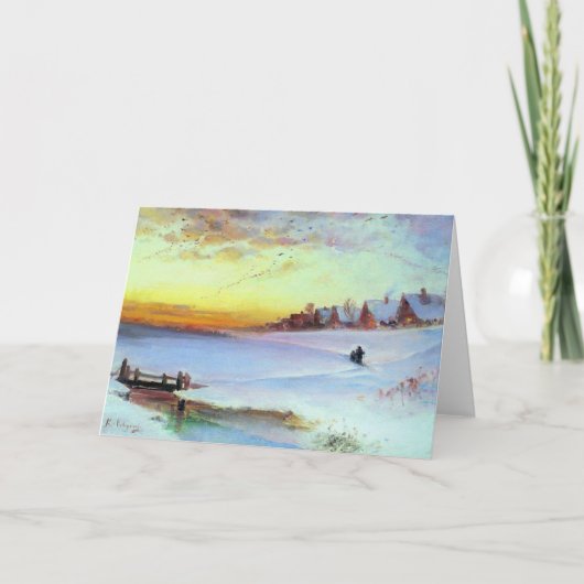 Savrason - Winterlandschap (dooi) Kaart (Voorkant)