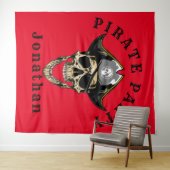 Savvy Pirate Skull Ghost Wandkleed (In Situ (horizontaal))