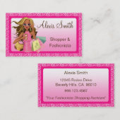 Savvy Shopper Pink Std. Visitekaartje (Voorkant / Achterkant)