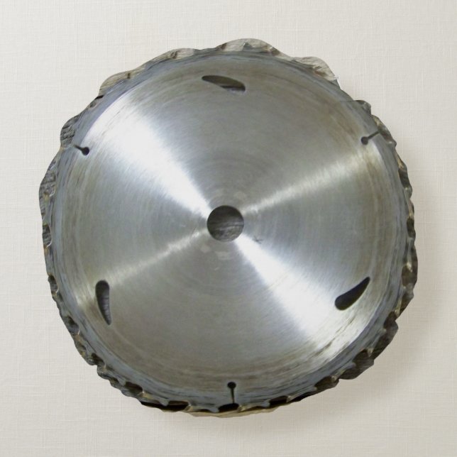 Saw Blade Pillow Rond Kussen (Achterkant)
