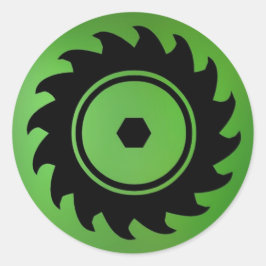 Saw Blade-sticker Ronde Sticker