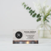 Saw en Hammer Logo Visitekaartje (Staand voorkant)