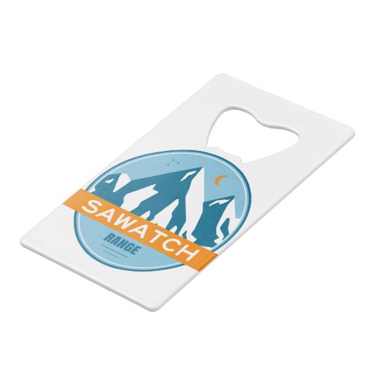 Sawatch Range Colorado Kredietkaart Flessenopener (Achterkant Gekanteld)