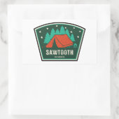Sawtooth Wilderness Idaho Camping Rechthoekige Sticker (Tas)