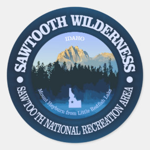 Sawtooth Wilderness Ronde Sticker