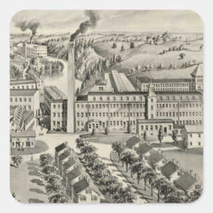 Sawyer Woolen Mills Vierkante Sticker