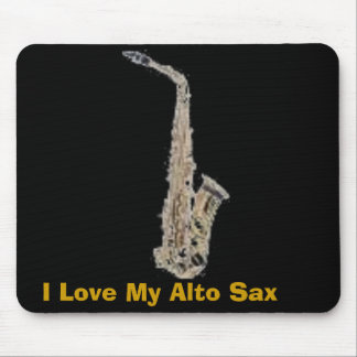 sax, ik hou van mijn Alto Sax Muismat