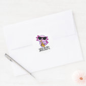 Sax-olotl Grappige Saxofoon Puns Ronde Sticker (Envelop)