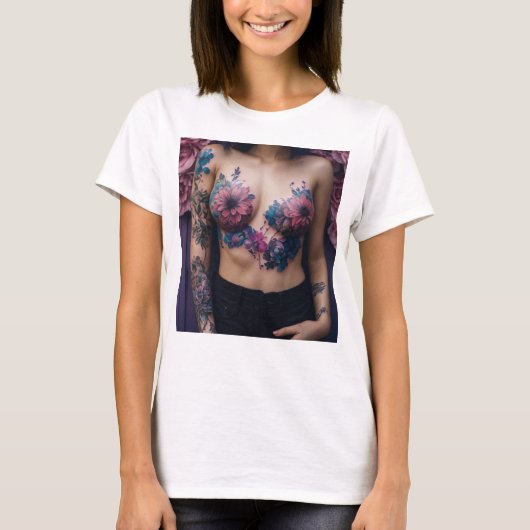 "Saxi Meisje Heet: Sissling Muzikale Vibe T-Shirt" T-shirt (Voorkant)