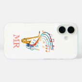 Saxmuziek | INITIALEN Case-Mate iPhone Case (Achterkant (horizontaal))